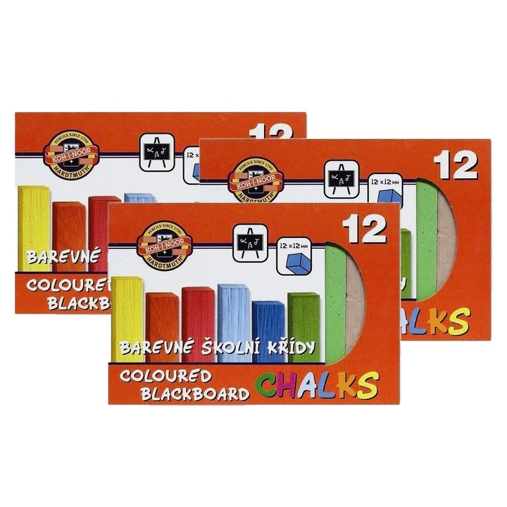 Set 3 x 12 Creta Scolara Patrata