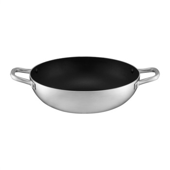 Tigaie wok Ambition Dott, acoperire ILAG, indicator temperatura, inductie, compatibila cuptor 220 ° C, 28 cm
