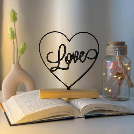 Design Inima In Inima Decoratiune Casa, Inima LOVE – DECORADI®, Eco-friendly, Baza din Lemn ...