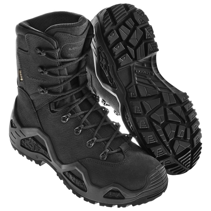 Pantofi trekking barbati, Lowa, Impermeabil, Piele naturala, Negru, 48.5 EU