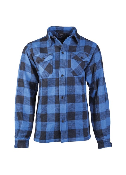 Camasa in carouri, Mil-Tec, Bumbac Negru/Albastru, Albastru
