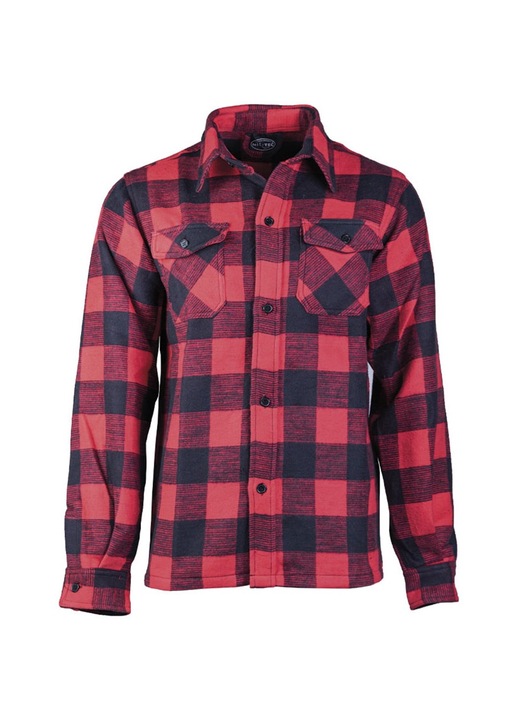 Camasa in carouri, Mil-Tec, Bumbac, Negru/Rosu, Rosu/Negru