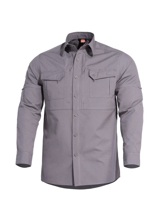 Férfi ing, Pentagon, poliészter/pamut, szürke, S