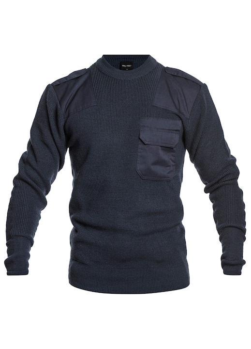 Férfi pulóver, Mil-Tec, Gyapjú, Sötétkék, 60