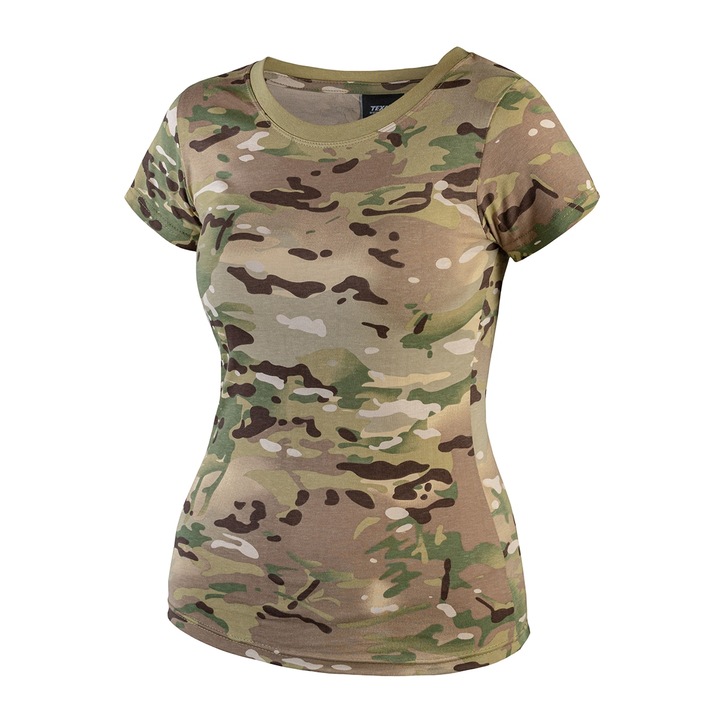 Tricou pentru sport dama, TEXAR, Bumbac, Multicolor, Camuflaj, 3XL