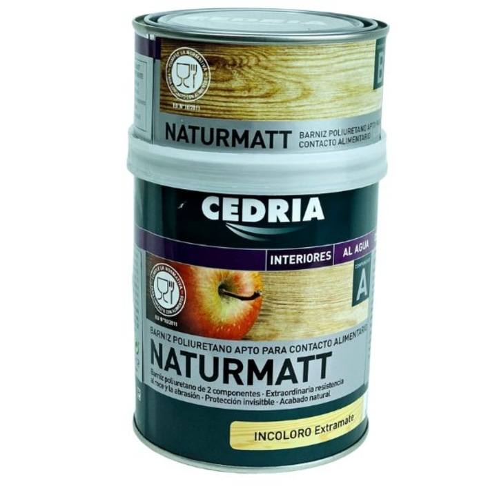 Lac Poliuretanic Bicomponent Incolor, Cedria Naturmatt, 0.75L