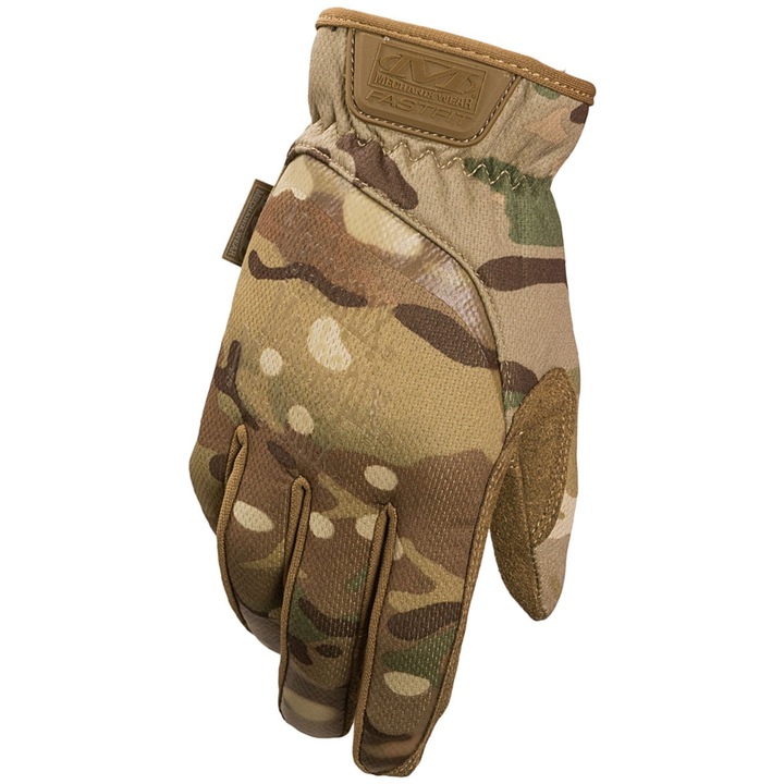Taktikai kesztyű, Mechanix Wear, Ökológiai bőr, Camouflage zöld, XL