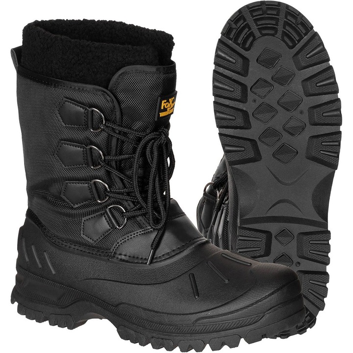 Ghete tactice, FOX Outdoor, Textil/Cauciuc, Negru, Negru, 39 EU