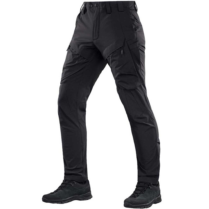 M-Tac Rubicon Flex taktikai nadrág, magas rugalmasságú, vízálló, fekete, nylon/spandex, W30-L32 US