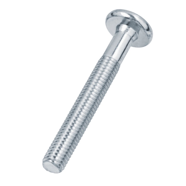 Surub cu cap plat, M6x140, Locas hexagonal, Otel zincat, 20 bucati