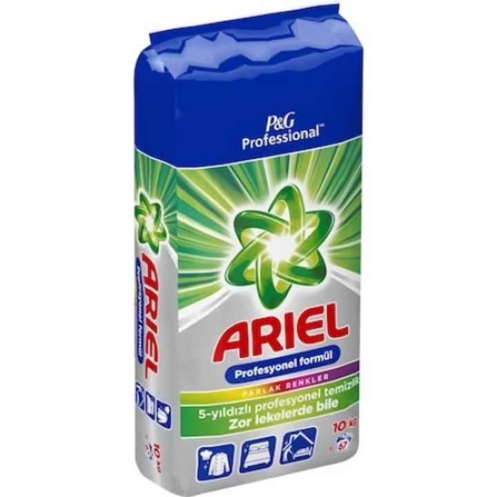 Detergent de rufe automat pentru rufe albe si colorate Ariel 10 kg, 67 de spalari