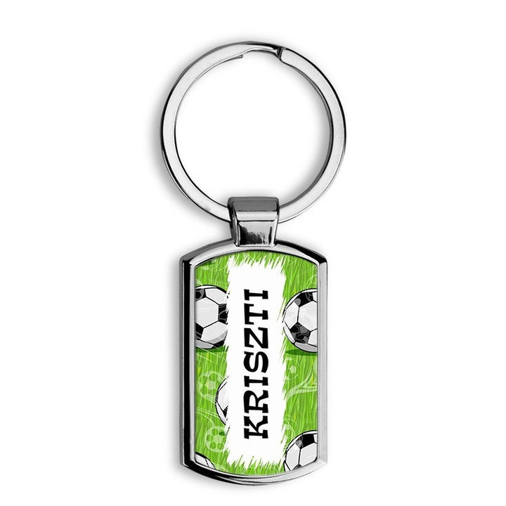 Focis 2 elegáns fém kulcstartó Kriszti