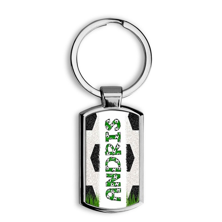 Focis fehér elegáns fém kulcstartó Andris