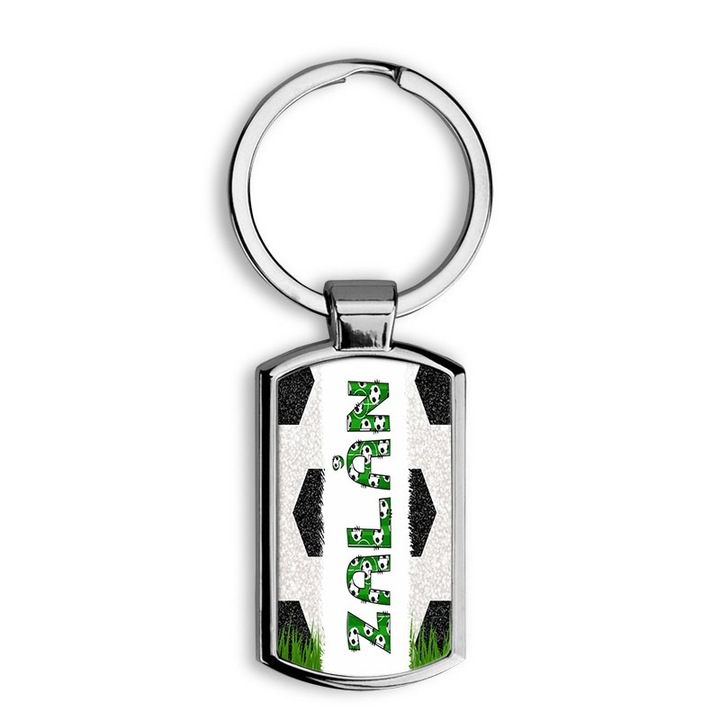 Focis fehér elegáns fém kulcstartó Zalán