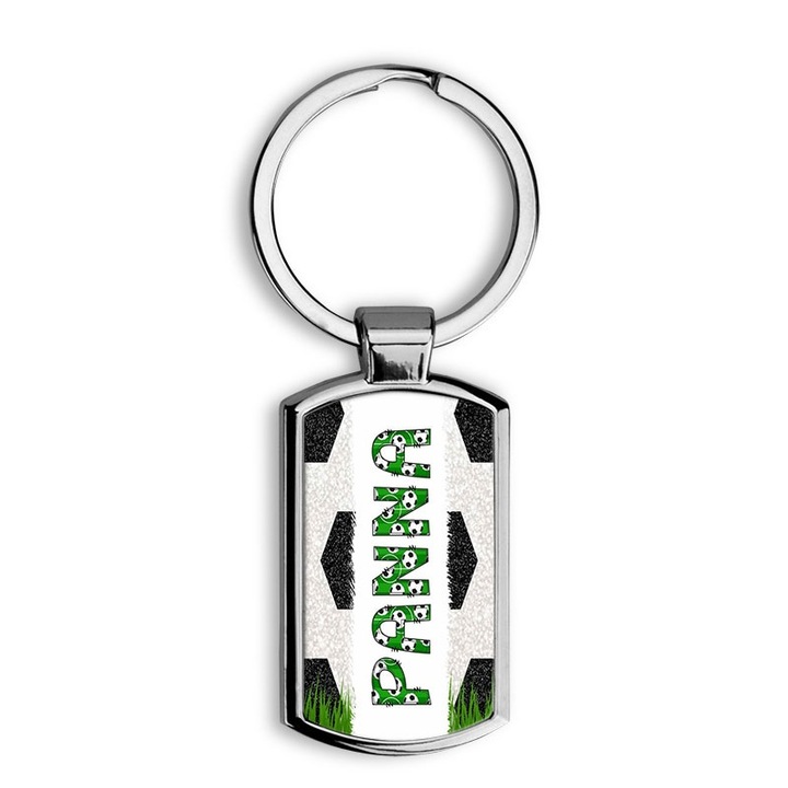 Focis fehér elegáns fém kulcstartó Panna