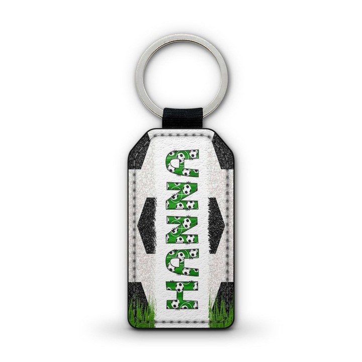 Focis fehér prémium bőr kulcstartó Hanna