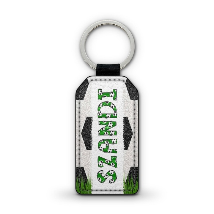 Focis fehér prémium bőr kulcstartó Szandi