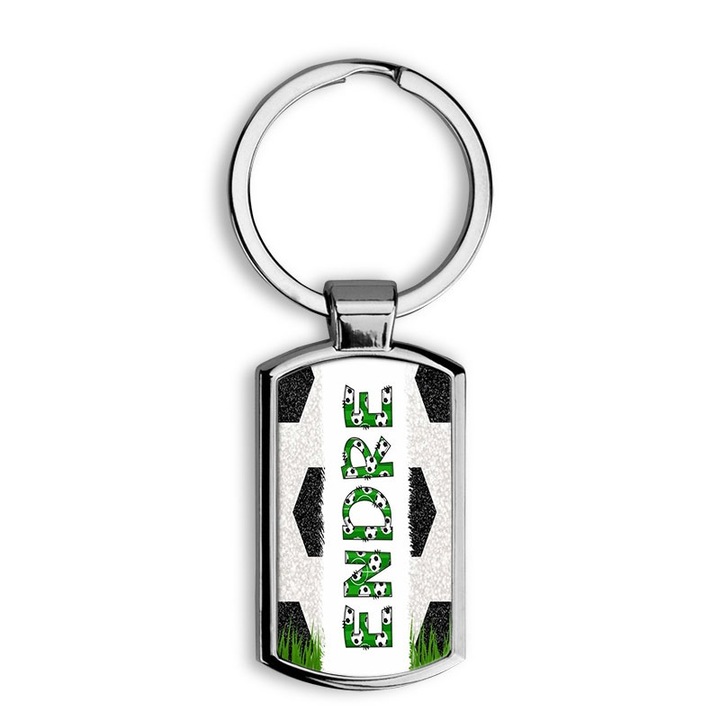 Focis fehér elegáns fém kulcstartó Endre