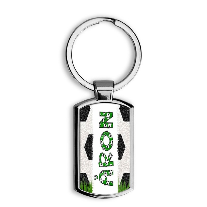 Focis fehér elegáns fém kulcstartó Áron