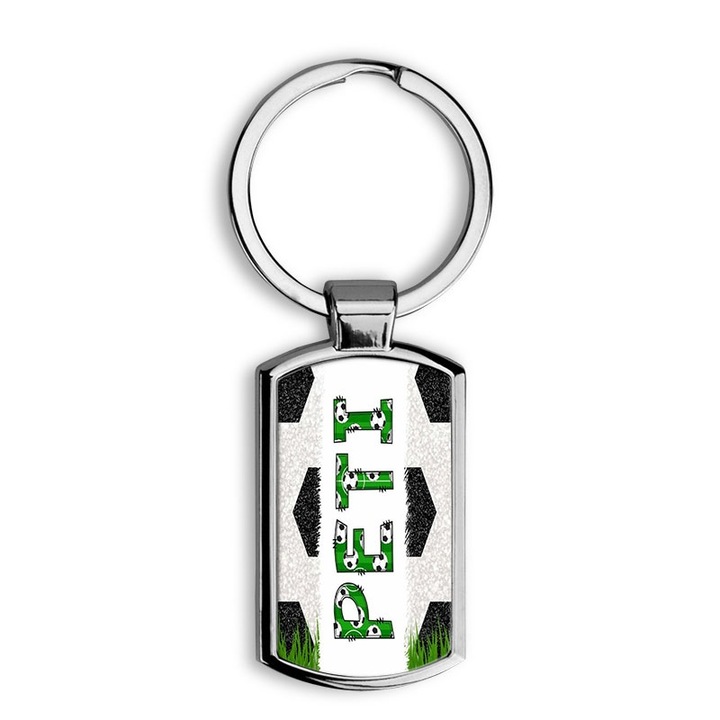 Focis fehér elegáns fém kulcstartó Peti