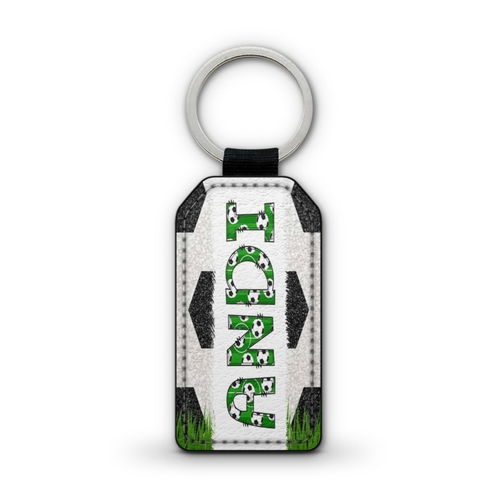 Focis fehér prémium bőr kulcstartó Andi