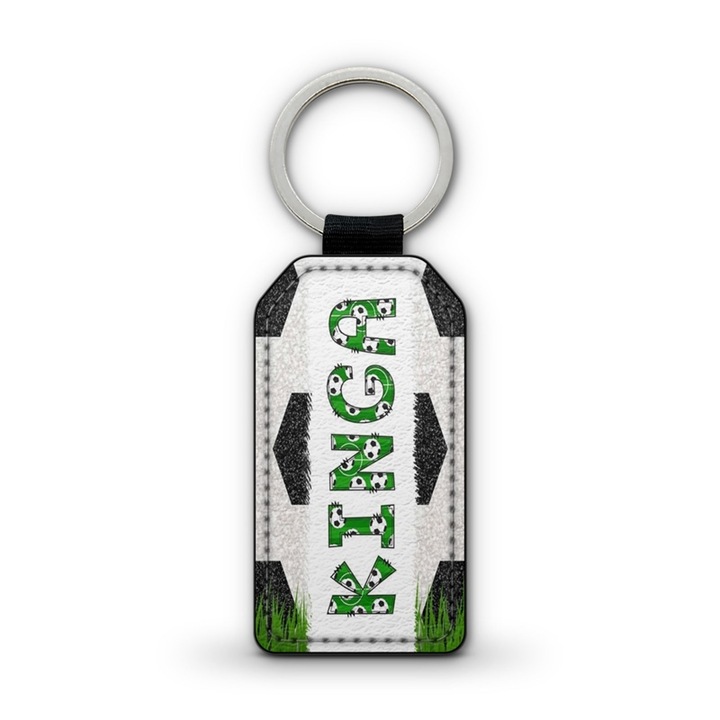 Focis fehér prémium bőr kulcstartó Kinga