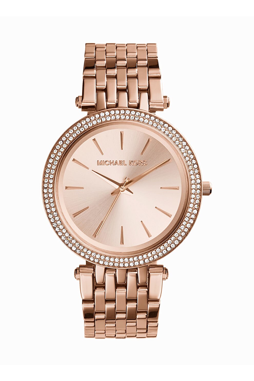 Michael Kors, Ceas rotund decorat cu cristale Darci, Auriu rose