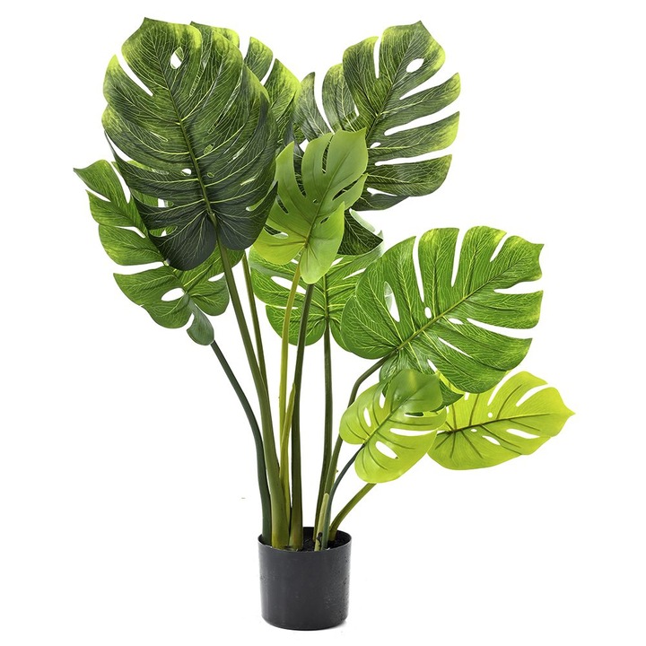 Monstera artificiala in ghiveci de plastic inaltime 70 cm