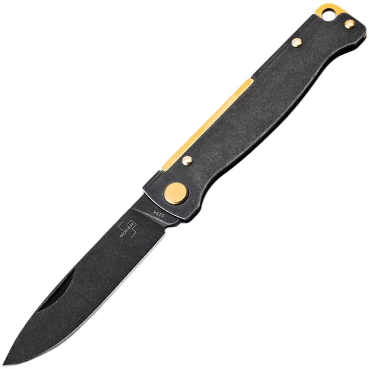 Cutit pliabil, Boker, Inox, 72 mm, Negru