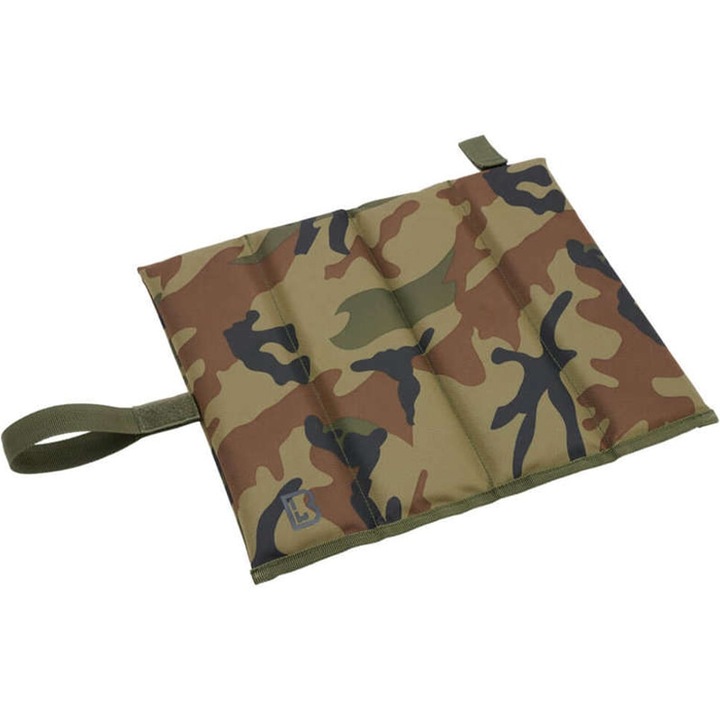 Saltea pliabila, Brandit, Poliester, 31x37x1.5 cm, Verde camuflaj