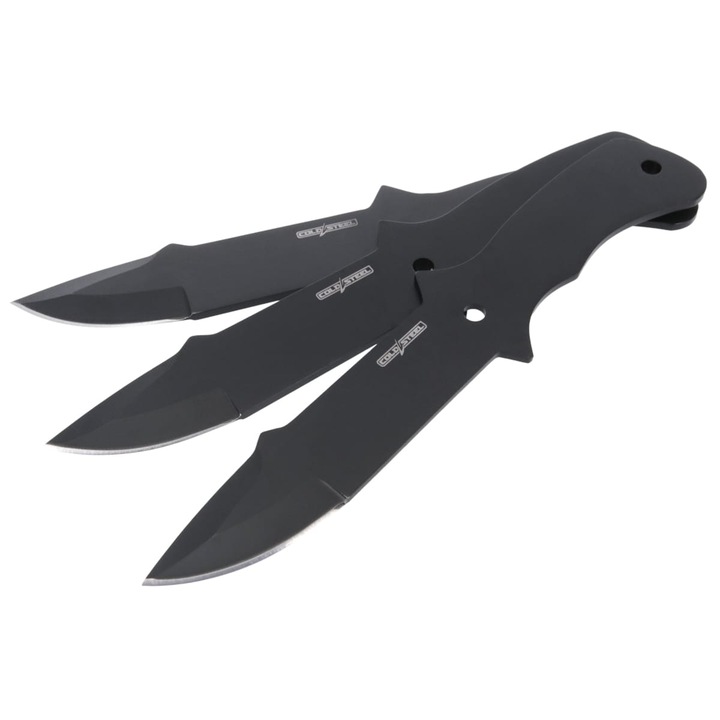 Set 3 cutite, Cold Steel, Inox, 230 mm, Negru