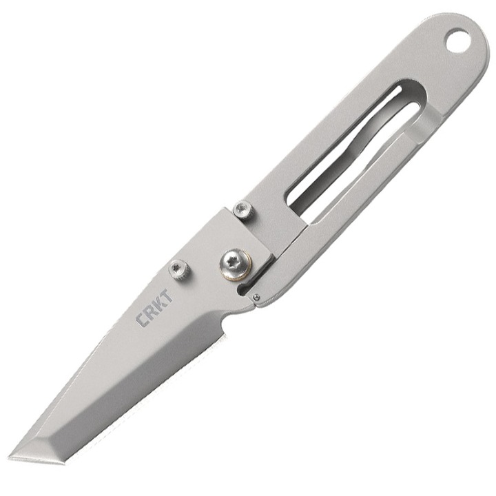 Cutit pliabil, CRKT, Inox, Maner ergonomic, 57 mm, Argintiu