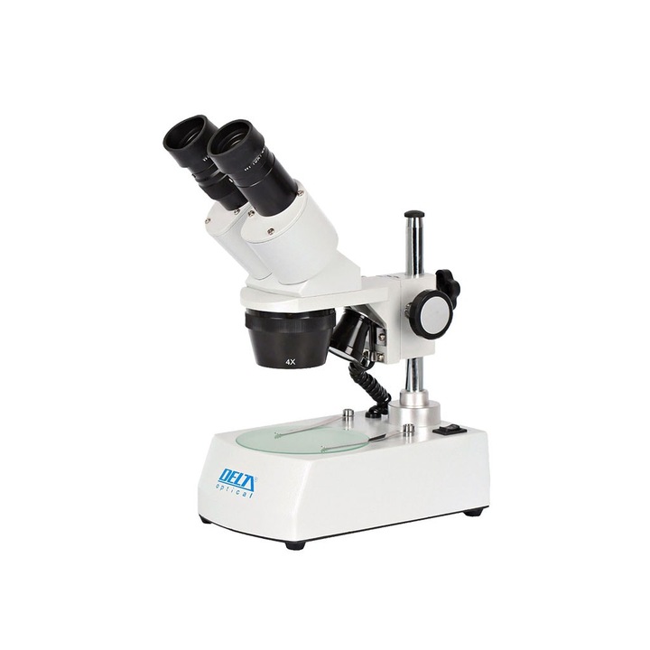 Sztereó mikroszkóp, Delta Optical, 20x / 40x, 3 AA Ni-MH akkumulátor, Töltő, Fehér
