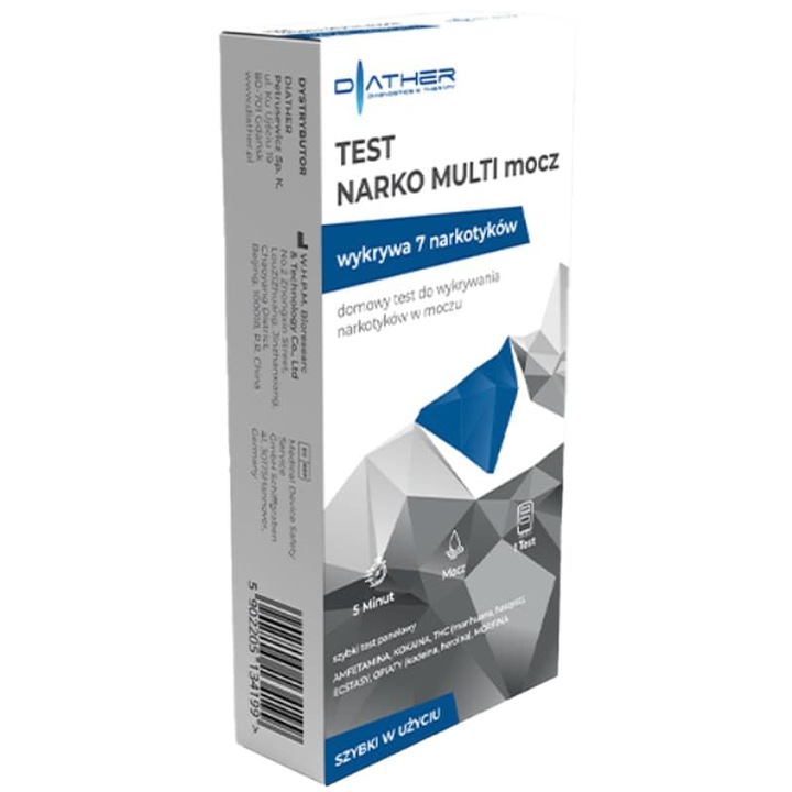 Test antidrog, Diather, 7 substante