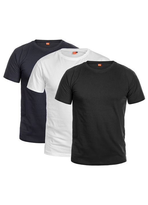 Set 3 tricouri pentru barbati, Pentagon, Bumbac, Multicolor, Multicolor