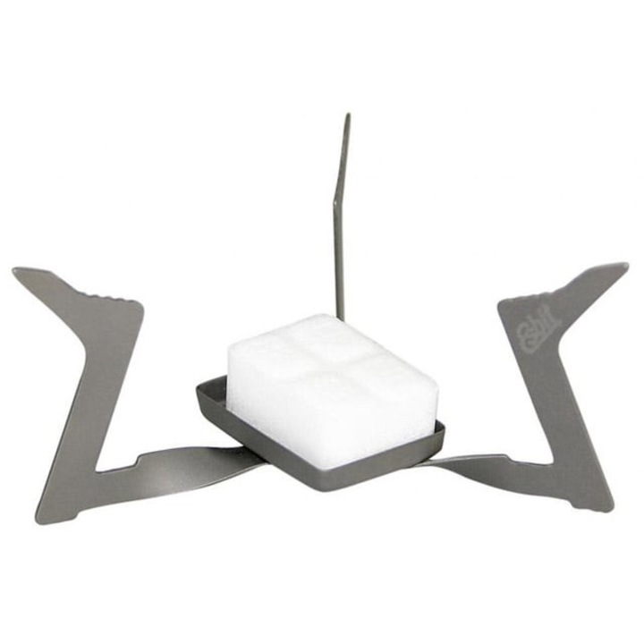 Горелка за къмпинг, Esbit, Титан, Сгъваема, 84 x 29 мм, Сребриста