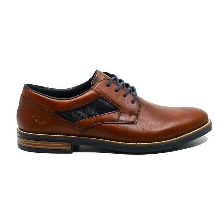 Pantofi barbati Rieker casual-business maro din piele naturala RIK13522-24, Maro