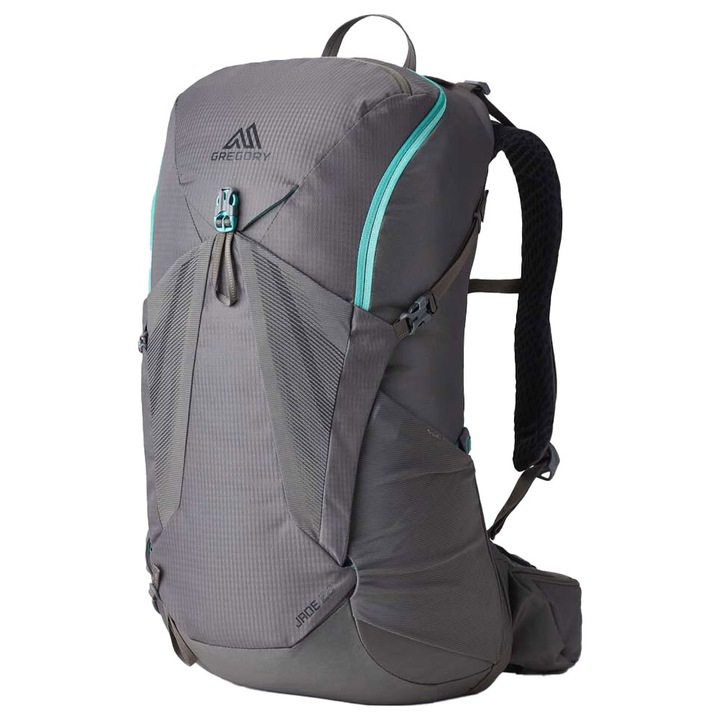 Rucsac trekking femei Gregory Float Jade, capacitate 28L, rezistent la apa, gri, S/M