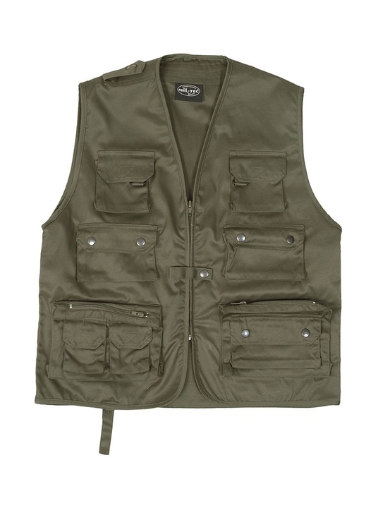 Vesta pentru barbati, Mil-Tec, Poliester, Verde masliniu, Verde masliniu