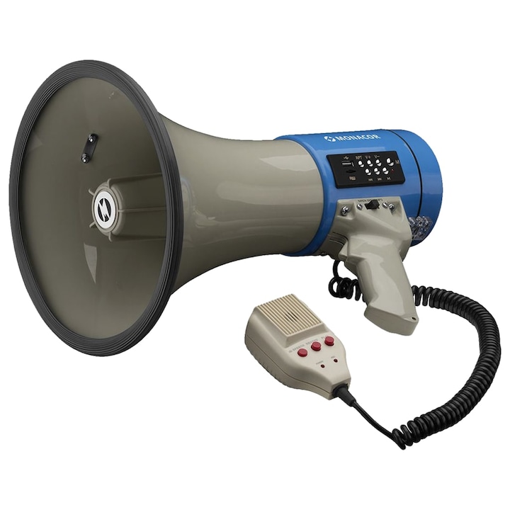 Мегафон, Monacor, MP3, USB, 25W, 110dB, 230x340 mm, Многоцветен