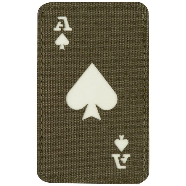 Ecuson Morale Patch M-Tac Ace Of Spades, Cordura 500D, verde ranger, 50x80mm