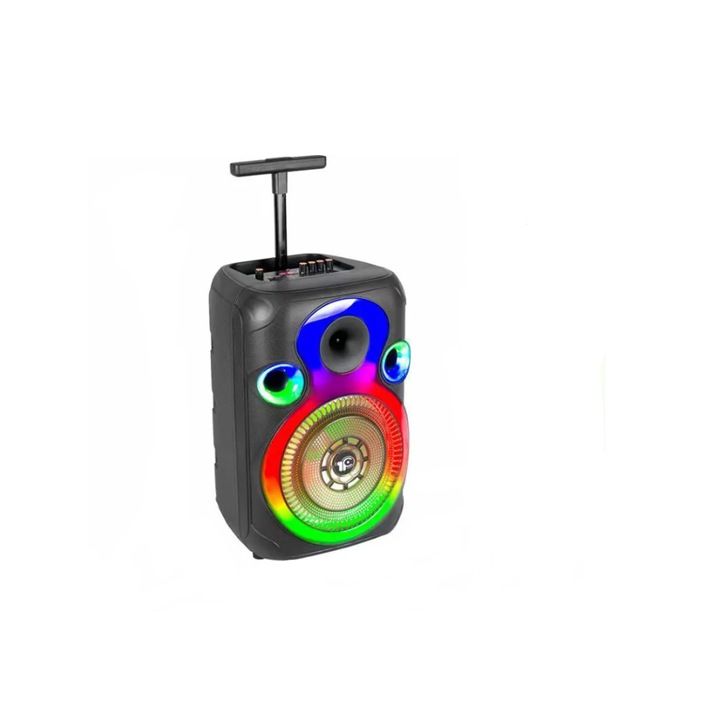 Boxa portabila bluetooth kolov L-1203, USB, Radio FM, microfon, joc de lumini RGB, 12'