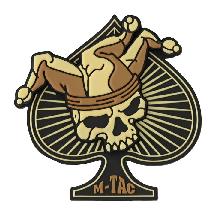 Petic mercerie, M-Tac, Model Ace Of Spades 3D, PVC, Negru/maro