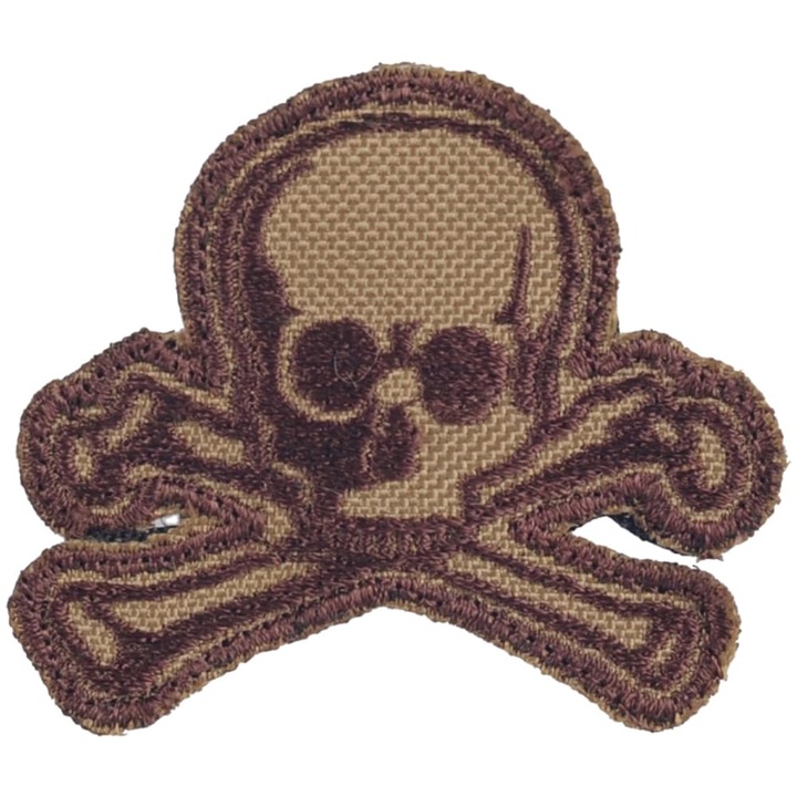 Petic, M-Tac, 4.5x5.5 cm, Craniu, Maro/Bej