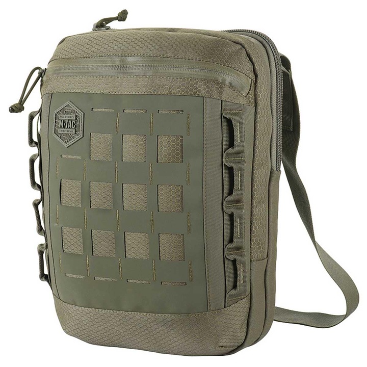 Geanta tactica, M-Tac, Cordura, 34x26x4 cm, Verde militar
