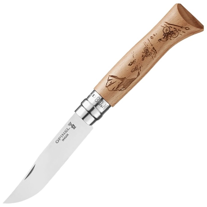 Briceag Opinel, Mountain Biking, Nr 08 Lama Otel Inox 8.5cm, 002187