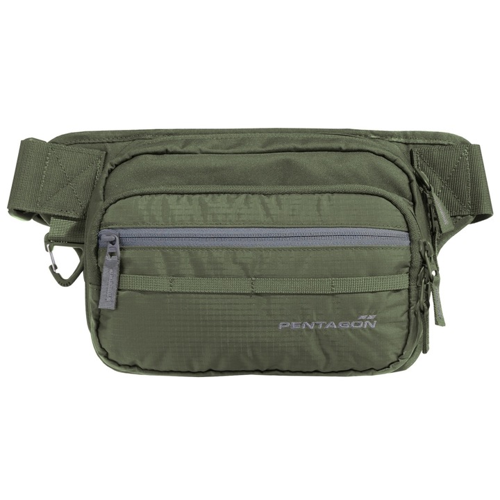 Férfi övtáska, Pentagon, poliészter, 200 x 160 mm, zöld