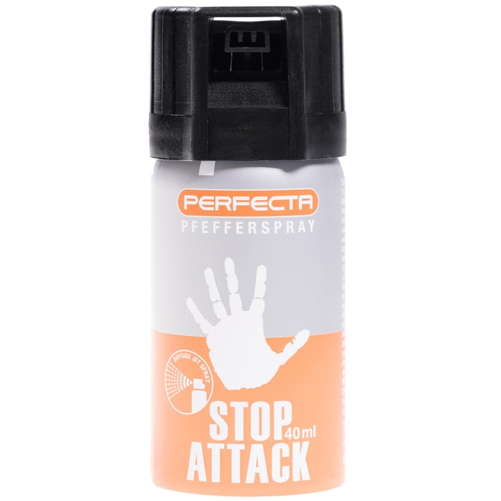 Spray paralizant PERFECTA Stop Attack, efect conic, 40ml, 4 metri, expirare 05.2028