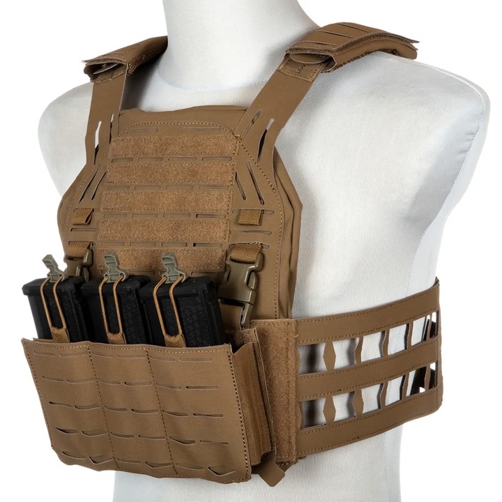 Vesta tactica Primal Gear Stegadon, hidrofoba, laser-cut, Coyote Brown, 44cm