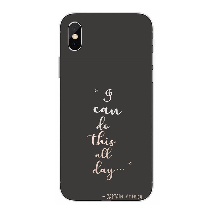 Telefontok, kompatibilis Apple iPhone XS Max szilikon gél Modell Üzenet I Can Do This All Day